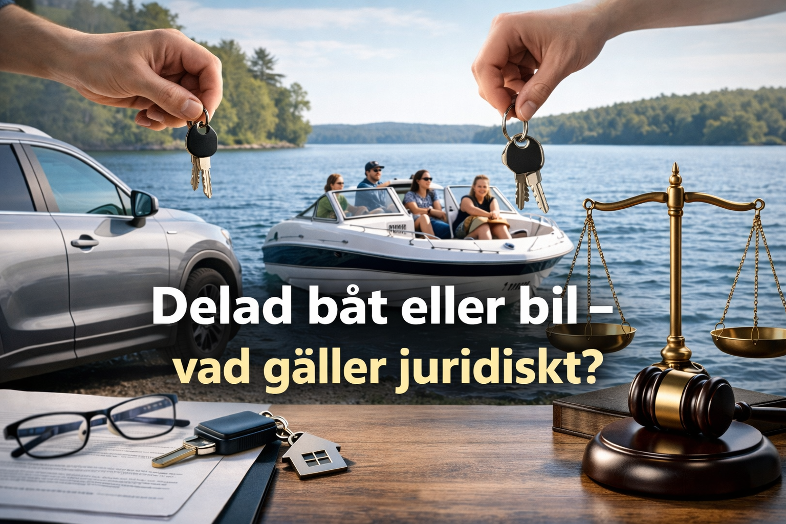 Delad båt, bil eller dyr egendom i familjen – vad gäller juridiskt?