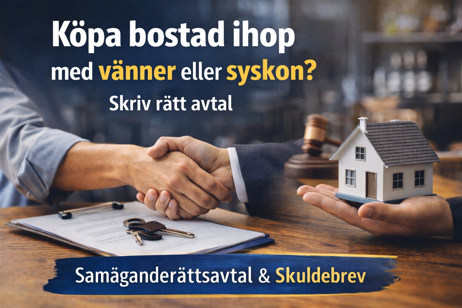 Köpa bostad ihop med vänner eller syskon – så skriver ni rätt avtal (2026)